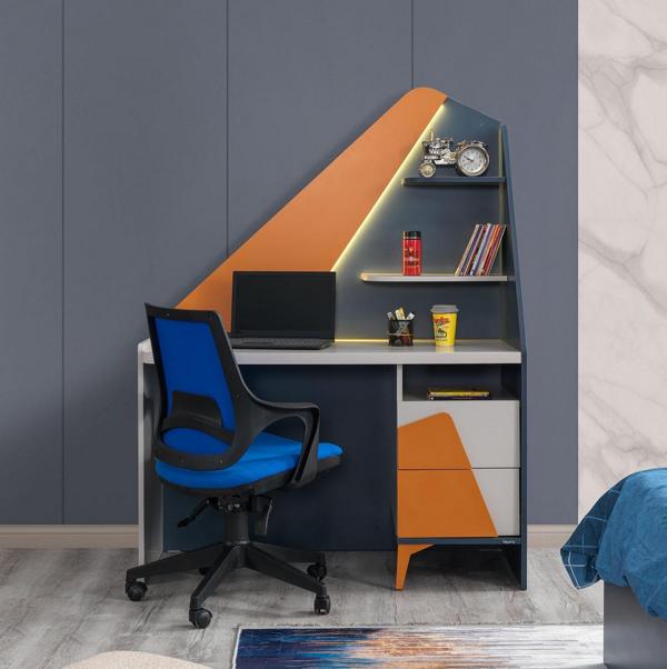 Desk Top-Quality Designer Youth Room Furniture Wood Luxury Tables Blue