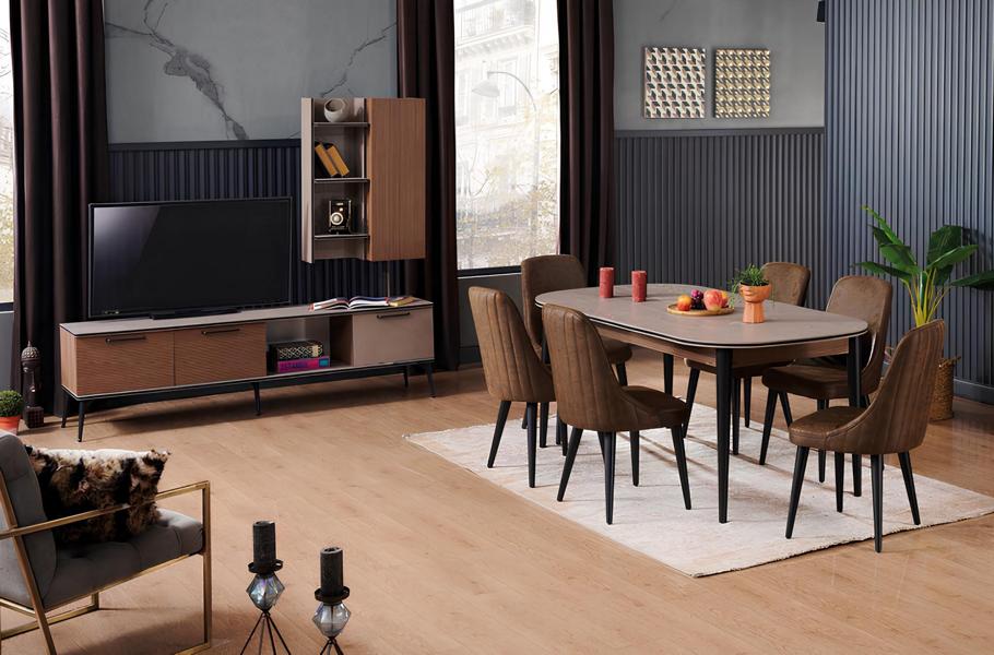 Dining group Dining table Dining room set Chairs Display cabinet RTV suite Table Dining room set