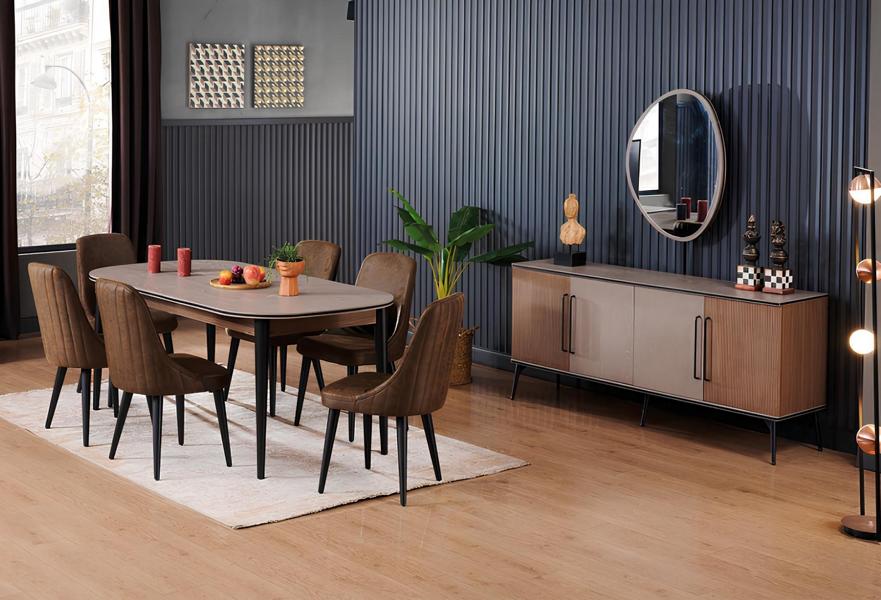 Dining table 6x chairs dining room set dining group dining furniture set chair living room table