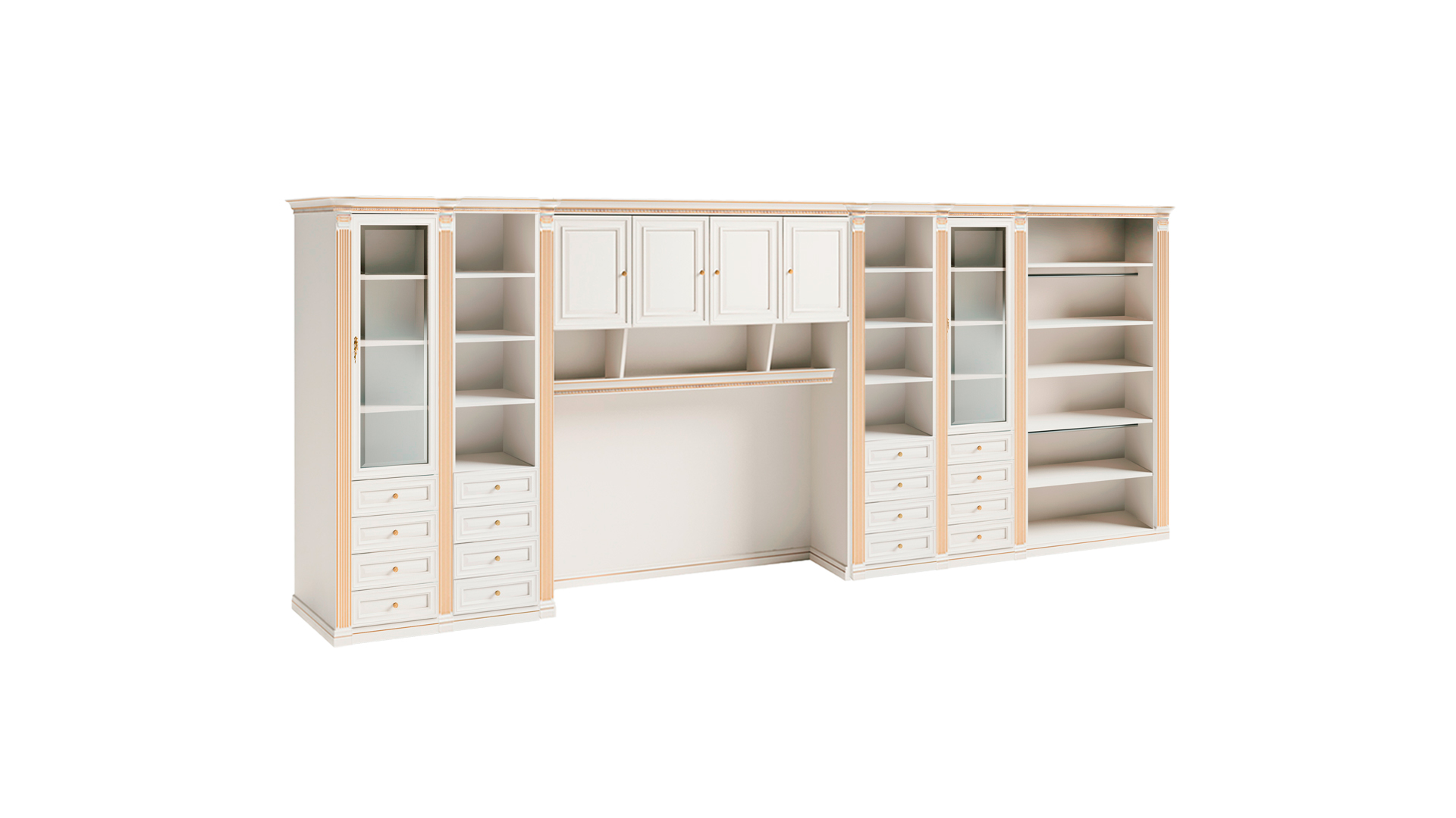 Robust White Wardrobe Bedroom Furniture Designer Wooden Cabinet