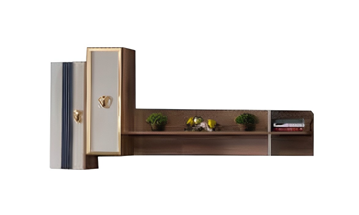 Wall shelf bedroom shelf luxury wood furniture modern furniture