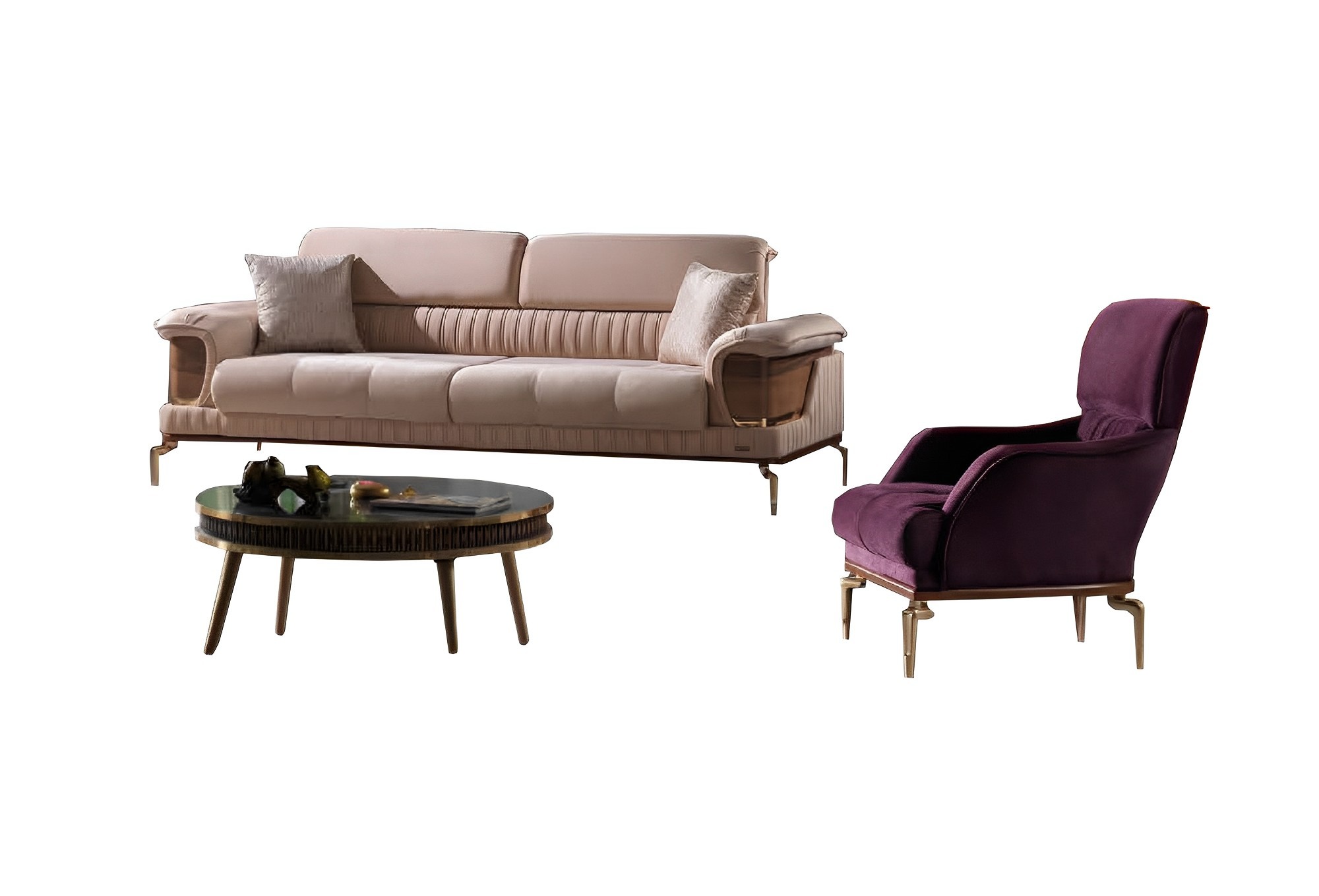 Living Room Set Sofa 3+1 Seater Modern Furniture Couch Luxury Design 2-piece