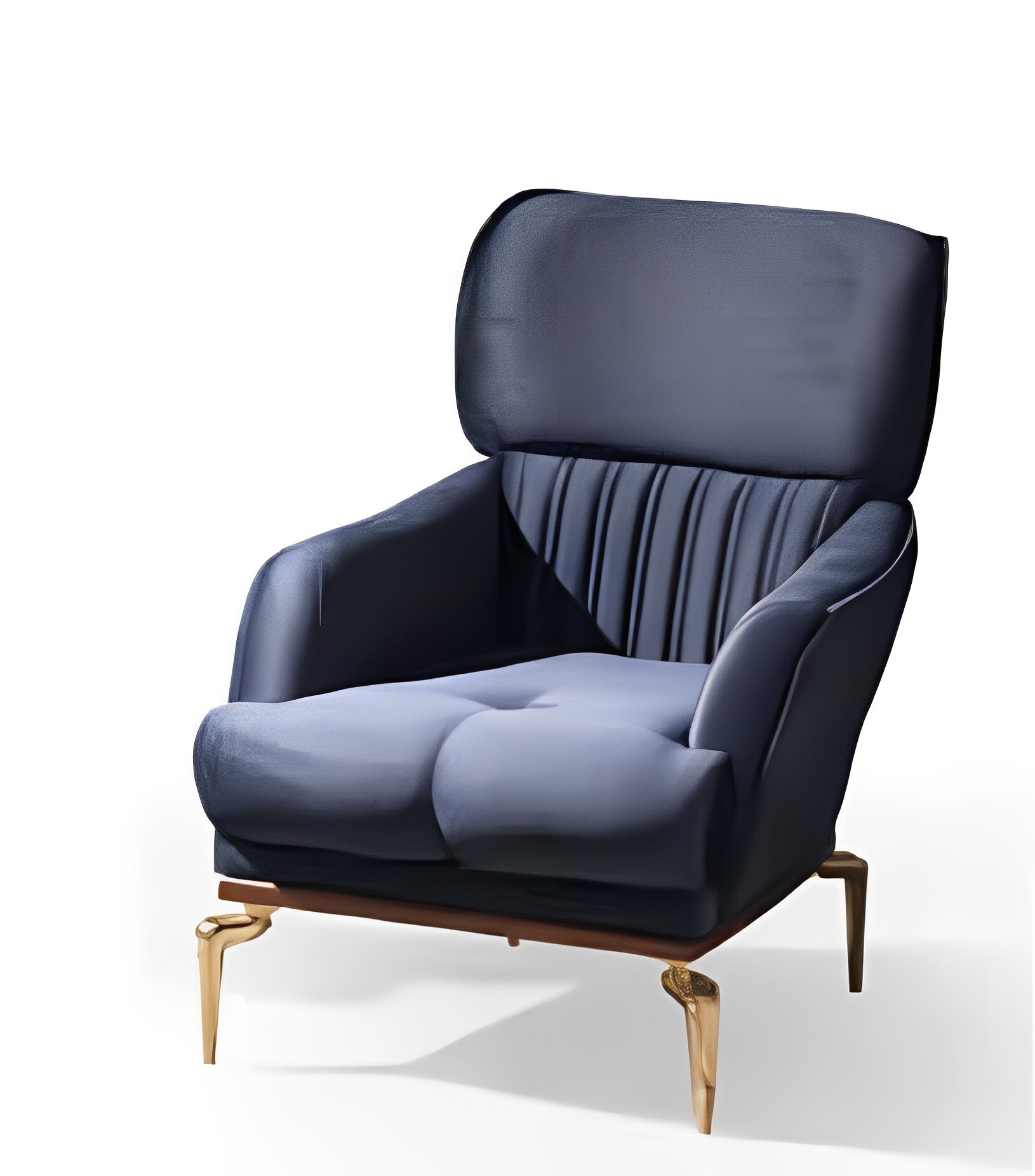 Armchair 1 Seater Living Room Modern Design Elegant Furniture Blue Luxury