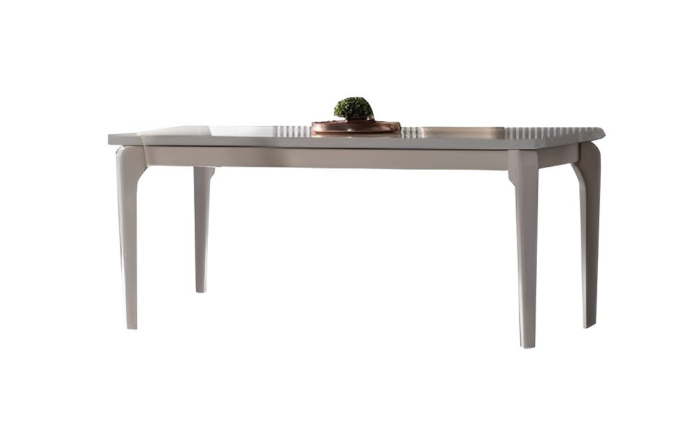 Dining Room Dining Table Beige Rectangular Table Dining Area Wooden Table Lux Modern Furniture