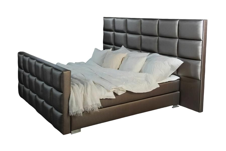 Double bed bedroom 180 cm mattress black modern style high quality