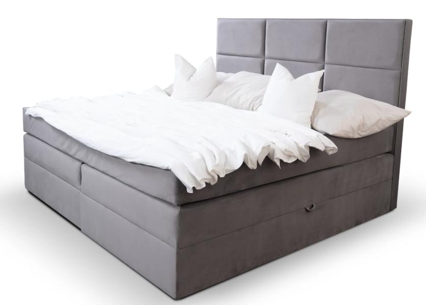 Double bed bedroom 180 cm mattress gray modern style high quality
