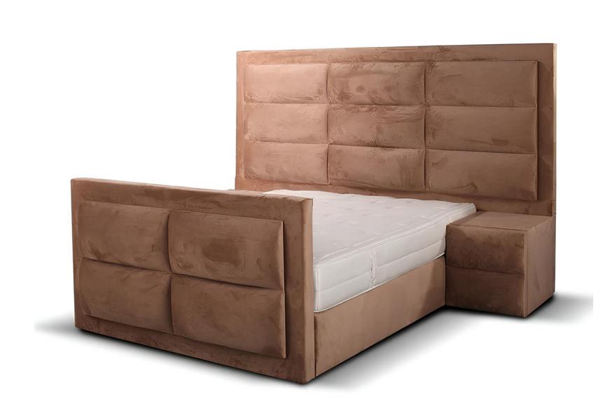 Double bed bedroom 180 cm mattress brown modern style high quality