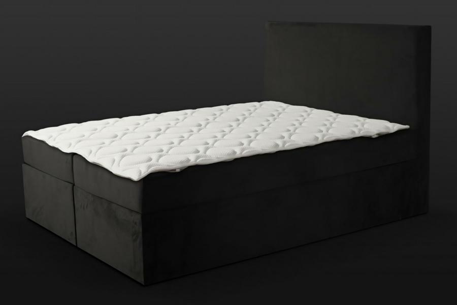 Double bed bedroom bed 180cm mattress black modern style wood