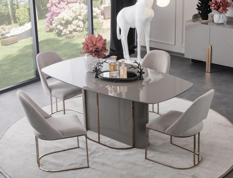 Dining room group dining set dining room set dining table 4x chairs high gloss