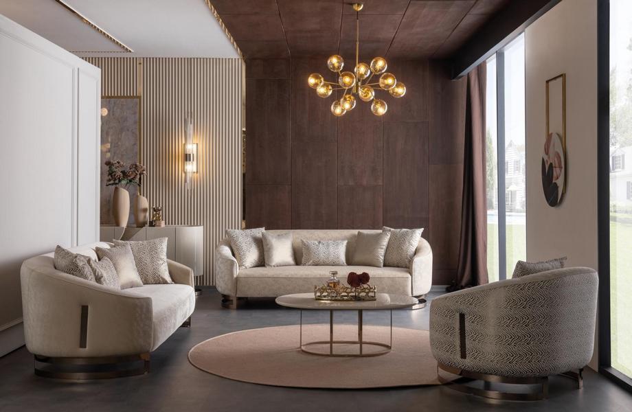 Sofa Set Couch Set 2x Sofas 3-Seater Armchair Coffee Table Living Room