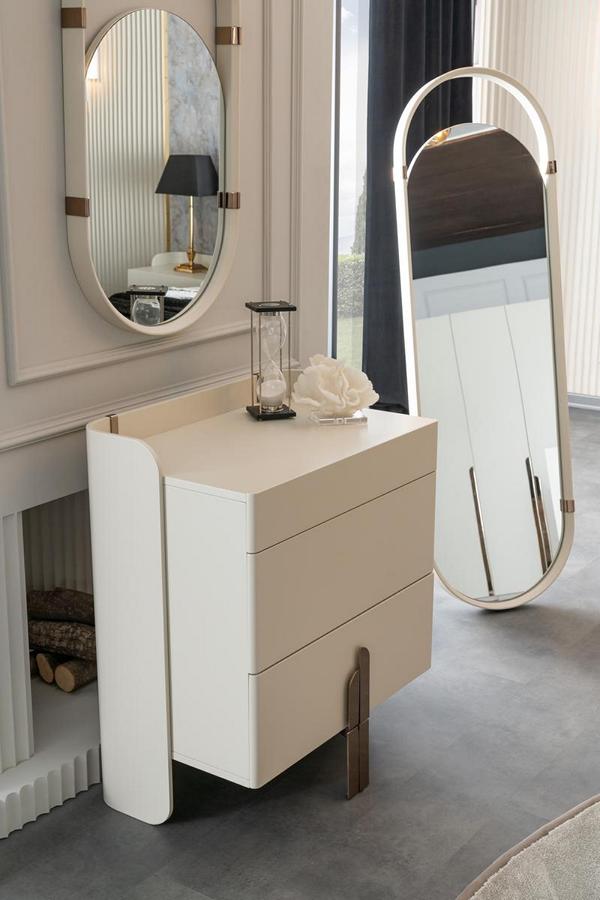 Chest of drawers with 2x mirrors full-length mirror wall mirror cabinet stainless steel sideboard