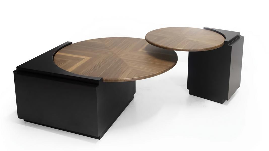 Modern coffee table 2x black luxury furniture stylish for the living room new design