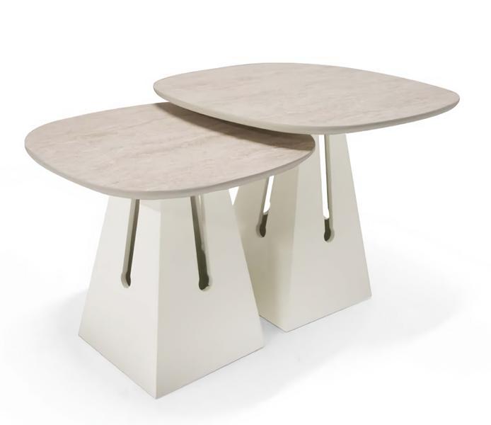 Double Set 2x Coffee Tables Design Coffee Table and Side Table for the Living Room