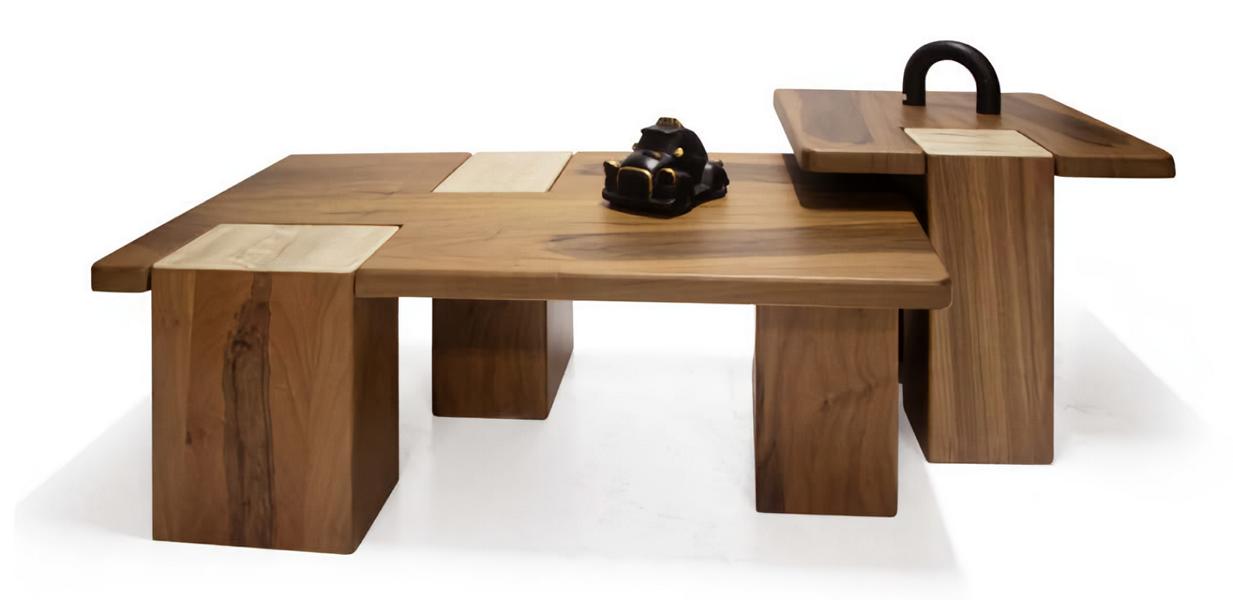 Modern coffee table 2x brown luxury furniture ideal for the living room new design