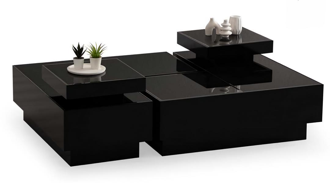 Designer coffee table luxury wood stylish side tables modern living environment