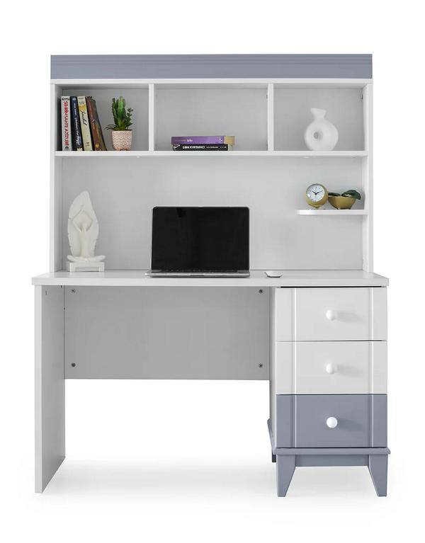 Modern desk with shelves and drawers Functional design for office