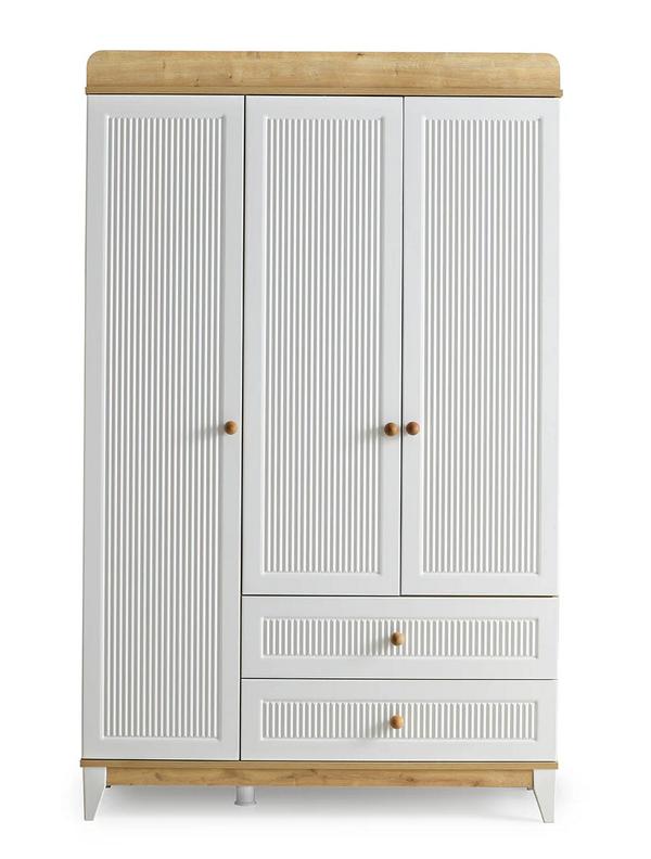 Design wardrobe wooden cabinet furniture wood white new