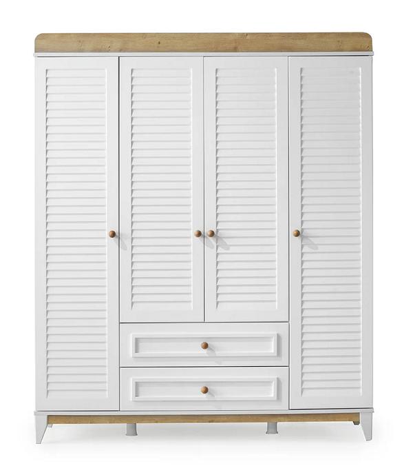 Large 4-door wardrobe for the children\'s room with plenty of storage space and style.