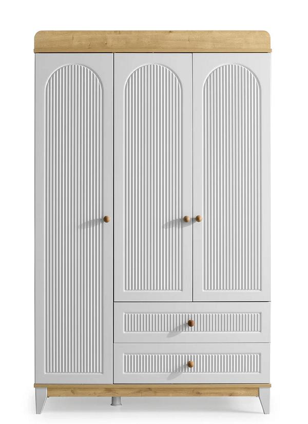Practical wardrobe with plenty of storage space for the children\'s room.