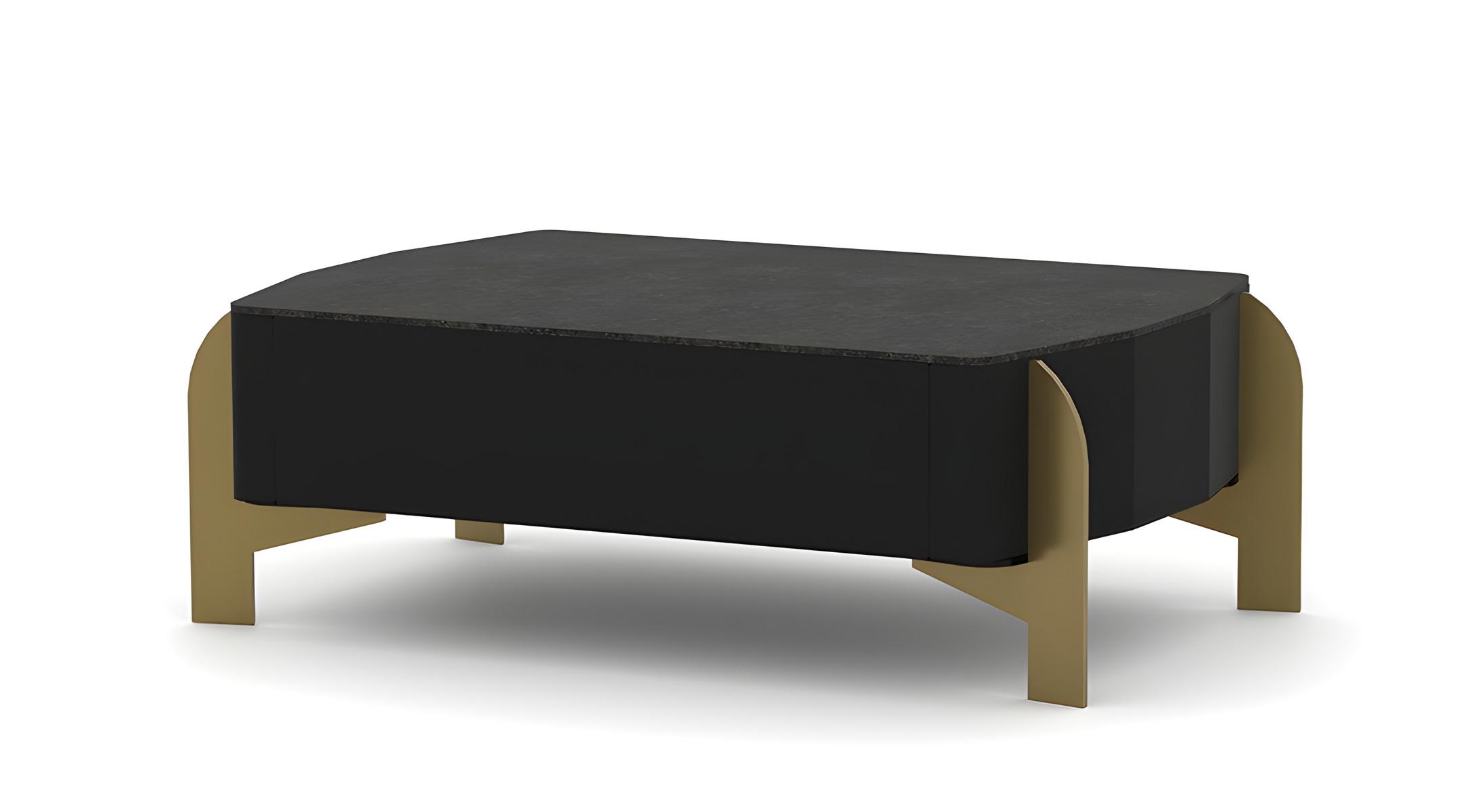 Luxury side table coffee table wooden black-gold study room