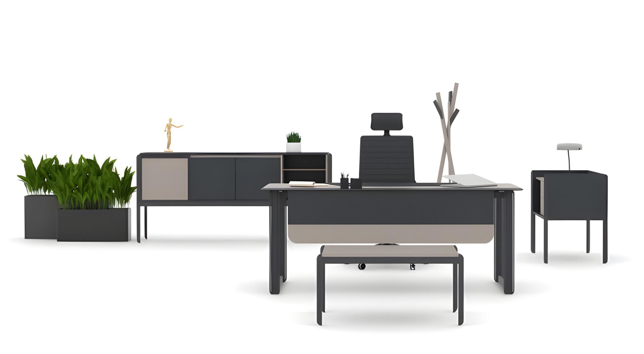 Home Office Set Desk Office Cabinet Chest of Drawers Coffee Table Anthracite