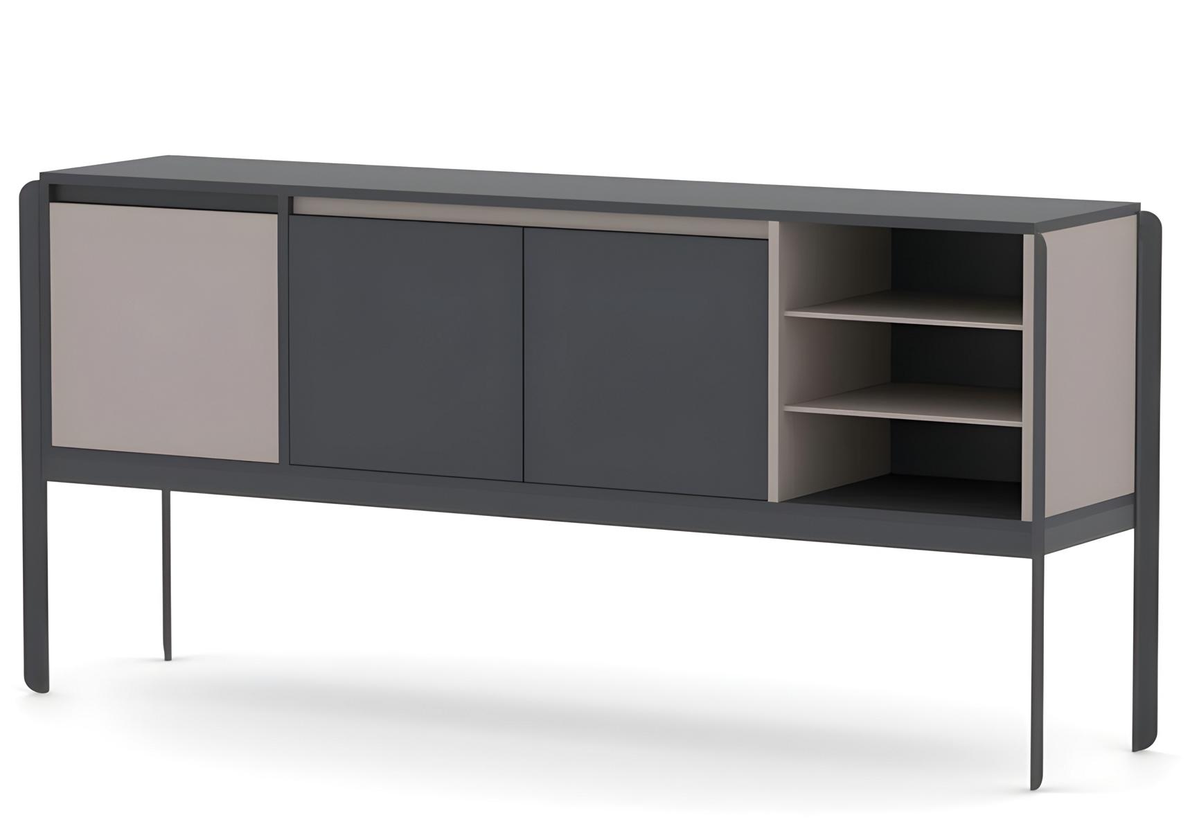 Office cabinet sideboard cupboard study shelves anthracite modern