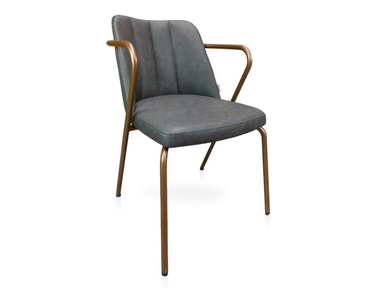 Chair dining chair ergonomic padded metal legs backrest