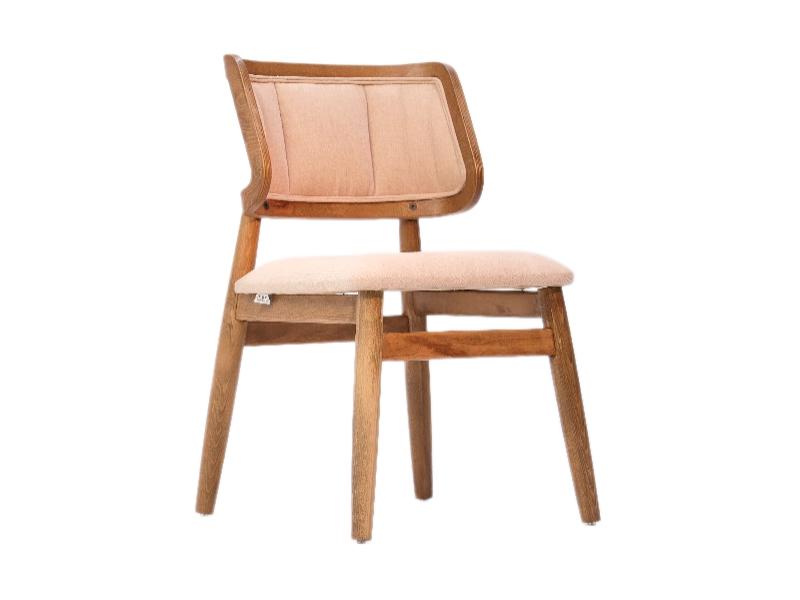 Living room chair, dining chair, dining room chair, kitchen chair, padded, pink.