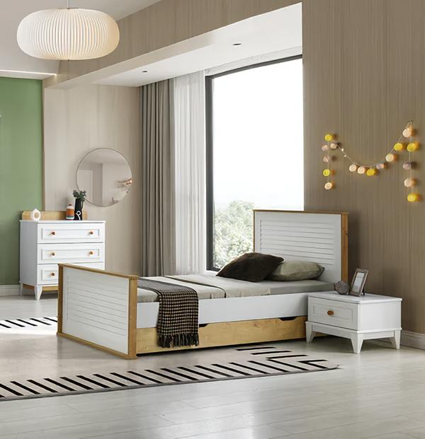 3-piece wooden bedroom furniture set for children\'s room