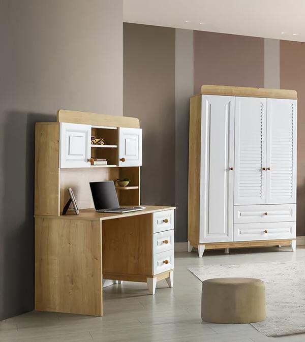 Set wardrobe + desk practical furniture combination for any room
