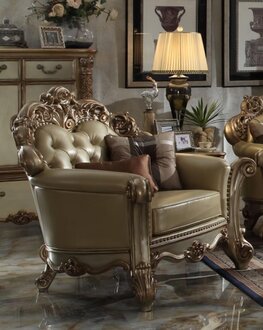 Luxury Chesterfield Armchair Wing Chair Upholstered Royal Design Faux Leather