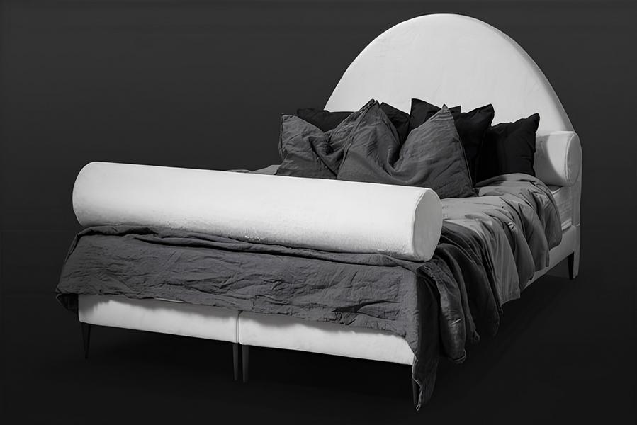 Bedroom bed double bed 180 cm mattress white modern style high quality