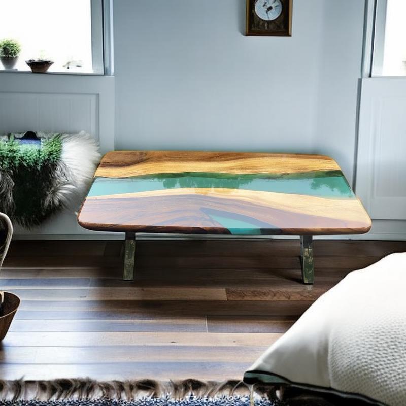 Luxury rectangular coffee table design wood brown furniture living room coffee tables