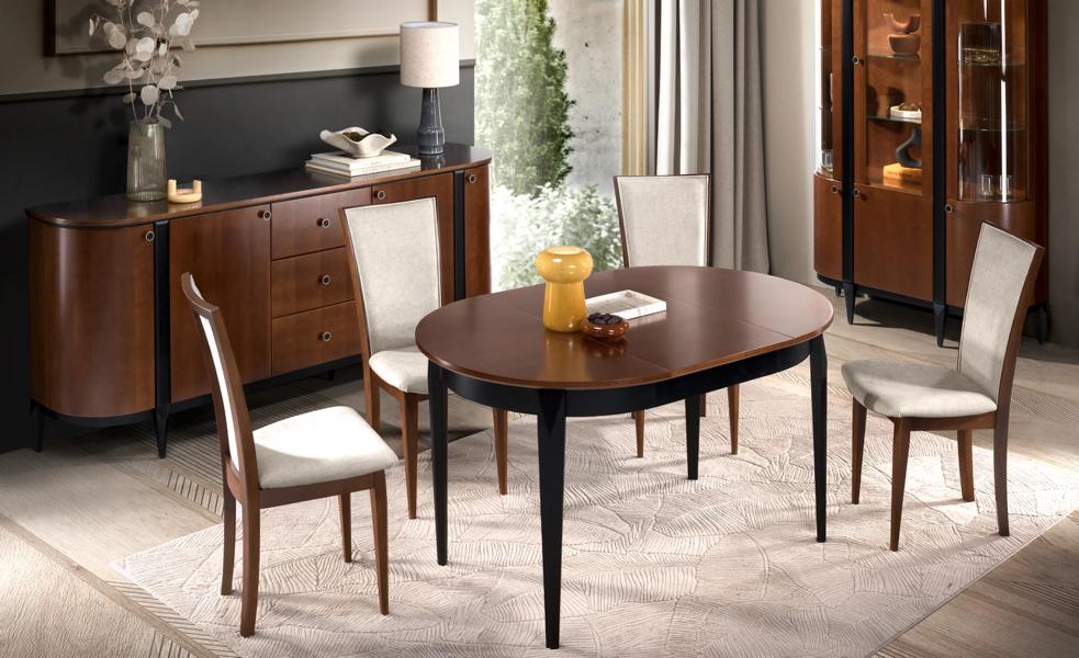 Dining Room Set Dining Table Complete 4x Chairs Wooden Furniture Sideboard Luxurious