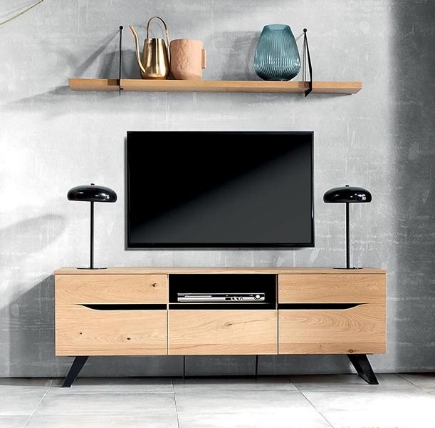 Living Room Set TV Lowboard Media Furniture Modern Wall Shelf Designer