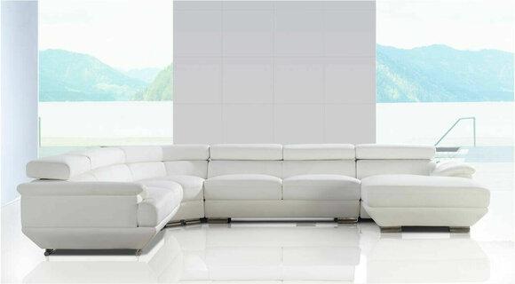 Design Corner Sofa Leather Sofa Couch Cushion Corner Seat Living Room Set U-Form On Stock
