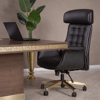 Leather upholstered swivel computer chairs furniture office executive chair new