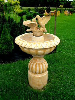 Fountain Decor Fountain Garden 1017 Decorative Fountain 125 cm Stone Cast