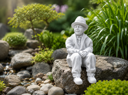Boy Sitting Figure Statue Figures Sculpture Statues Garden Decoration S101083