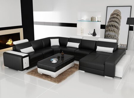 Leather Sofa Living Area Corner Sofa Corner Set Design Modern Sofa R7008 New