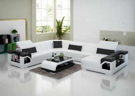 Leather Sofa Living Area Corner Sofa Corner Set Design Modern Sofa G8014 New