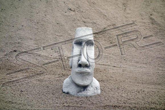 Garden Decoration Moai Terrace Stone Figures Figure Deco Statue Sculpture 101218