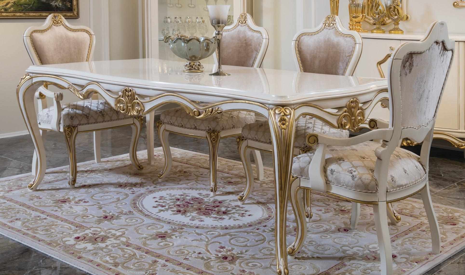 Dining Room Dining Table Chair Set Group Set Table Set Luxury 5pcs.