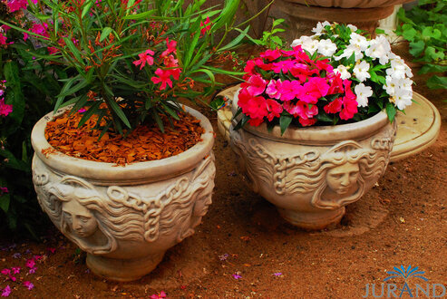 Figure sculpture garden flower pot bucket decoration stone figures sculptures 2015