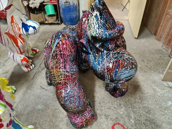 Sculpture Design Figure Statue Figures Gorilla Abstract Terrace Decoration Deco