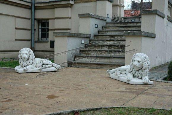 Lying lion statue figurine garden terrace decoration sculpture antique style 632