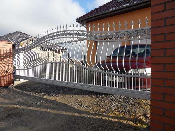 Wrought iron sliding gate modern electric gates driveway sliding gate iron M079