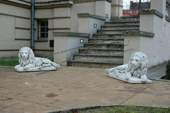 Lying lion statue figurine garden terrace decoration sculpture antique style 633