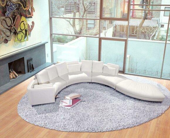 Modern Round Couch Living Landscape Round Sofa Upholstery Corner Set XXL Big Sofas