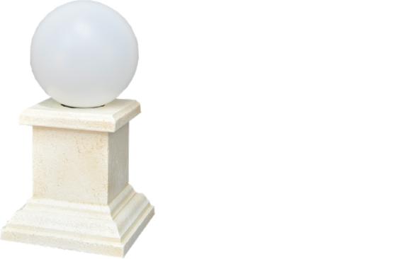 Antique greek order decorative column style outdoor garden lamp 49 cm height, model - 6928